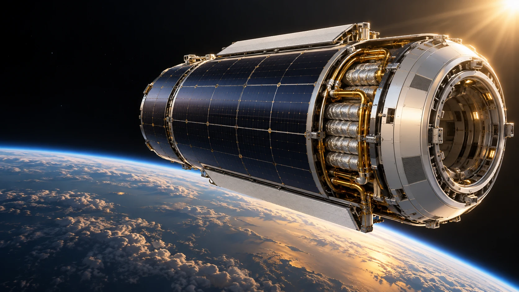AI-generated solar research concept; not built hardware